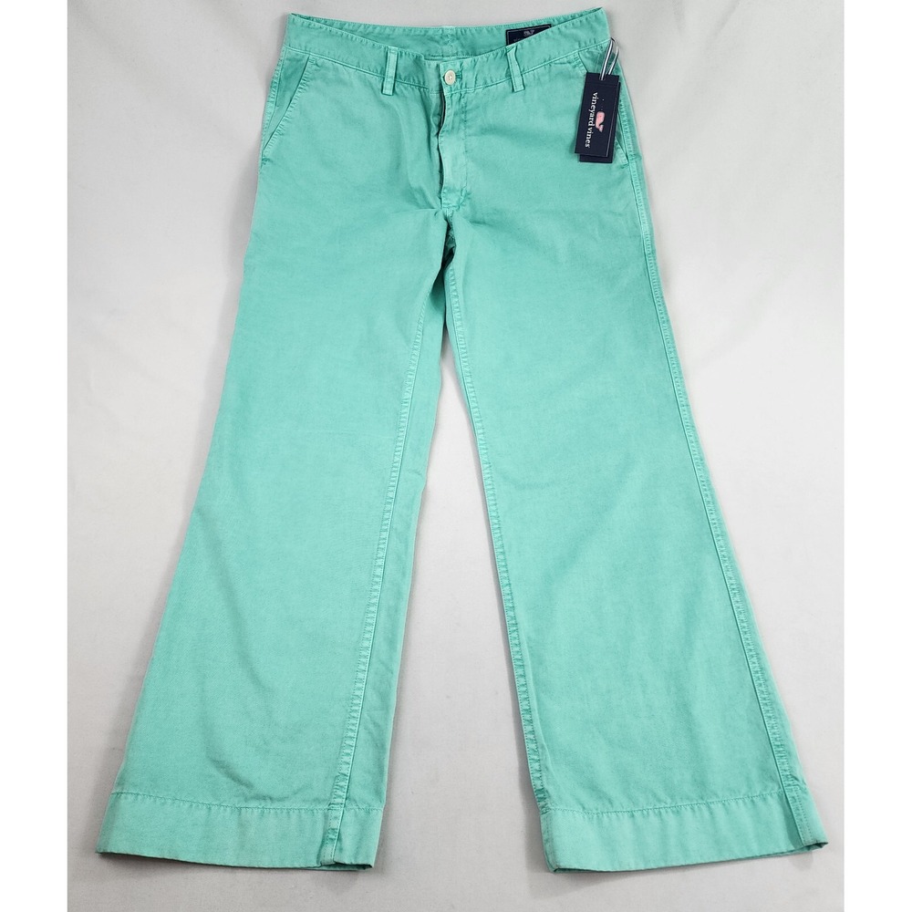 Vineyard Vines island pants adult W 34 L 32 green pocket zip cotton $98 mens